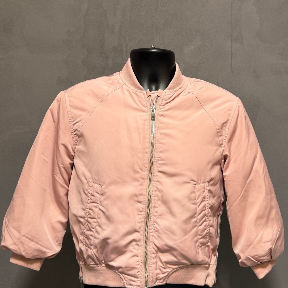 Zara Kids Bomber Jacket Size 8-9 Years Old Pink Zip Up Girls Coat